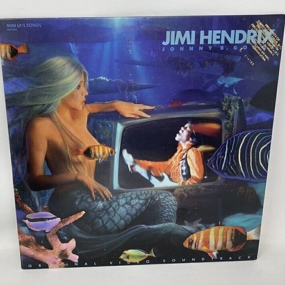 1986 Jimi Hendrix RARE PROMO Johnny B. Goode Vinyl Mini LP Album Mermaid - Picture 1 of 4